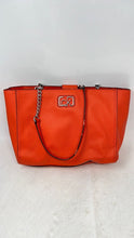 Load image into Gallery viewer, Calvin Klein Womens Orange Logo Inner Pocket Double Handle Tote Handbag
