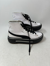 Load image into Gallery viewer, Puma Womens Kaia Mid 384668-01 White Black Leather Lace-Up Sneakers Shoes Size 6
