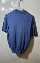 Load image into Gallery viewer, Gran Sasso Mens Blue Short Sleeve Mock-Neck Pullover Sweater Size Medium
