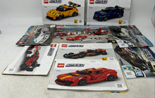 Load image into Gallery viewer, Lot Of 9 Pcs Assorted Lego Speed Champions Large Print Mixed Instruction Manuals
