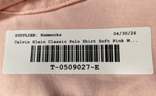 Load image into Gallery viewer, Calvin Klein Mens Soft Pink Liquid Touch Short Sleeve Classic Polo Shirt Size L
