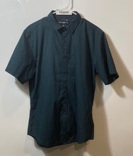 Load image into Gallery viewer, Beverly Hills Polo Club Mens Blue Printed Short Sleeve Button-Up Shirt Size L
