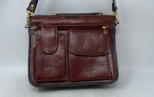 Load image into Gallery viewer, Vintage Rina Rich Womens Brown Leather Adjustable Strap Crossbody Handbag
