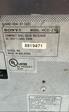 Load image into Gallery viewer, Sony Model HCD-ZX9 330W X-Round Mini HI-FI Stereo Receiver System Not Tested
