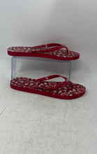 Load image into Gallery viewer, Coach Womens Abbigail Red Slip-On Turnlock Flat Flip-Flop Sandals Size 10B
