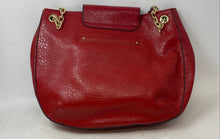 Load image into Gallery viewer, Anne Klein Womens Red Faux Leather Chain Double Handle Shoulder Handbag
