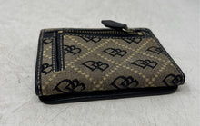 Load image into Gallery viewer, Dooney &amp; Bourke Womens Brown Black Signature Print Outer Pocket Trifold Wallet

