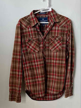 Load image into Gallery viewer, American Eagle Outfitters Mens Multicolor Plaid Printed Button-Up Shirt Size S
