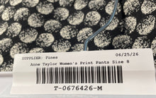 Load image into Gallery viewer, Anne Klein Womens Black White Geometric Flat Front Straight Leg Dress Pants Sz 8
