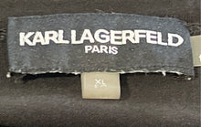 Load image into Gallery viewer, Karl Lagerfeld Womens Black Sunglass Short Sleeve Round Neck Blouse Top Size XL

