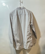 Load image into Gallery viewer, Calvin Klein Mens Gray White Cotton Long Sleeve Slim Fit Button-Up Shirt Size L
