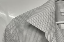 Load image into Gallery viewer, Calvin Klein Mens White Check Wrinkle Free Fresh Dress Shirt Size L 16-16.5
