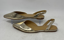 Load image into Gallery viewer, J.Crew Womens BZ220 Gold Metallic Pointed Toe Slip-On Slingback Flats Size 9.5
