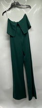 Load image into Gallery viewer, Lulus Womens Green Strapless Wide-Leg Back Zip One-Piece Jumpsuit Size Medium
