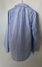 Load image into Gallery viewer, Michael Kors Mens Blue White Plaid Long Sleeve Slim Fit Dress Shirt Size M 15
