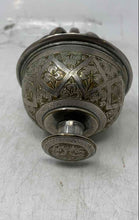 Load image into Gallery viewer, Silver-Tone Brass India Floral Engraving Decorative Elephant Claw Bell
