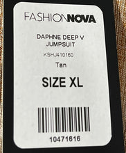 Load image into Gallery viewer, Fashion Nova Womens Brown White Printed Daphne One-Piece Jumpsuit Sz XL With Tag
