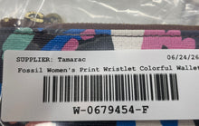 Load image into Gallery viewer, Fossil Womens Multicolor Printed Inner Pockets Zipper Wristlet Wallet
