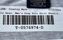 Load image into Gallery viewer, US Polo Assn. Mens Gray Short Sleeve Collared Golf Polo Shirt Size Medium
