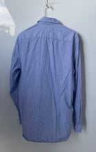 Load image into Gallery viewer, Tommy Hilfiger Mens Blue Striped Print Cotton New York Fit Button-Up Shirt Sz M
