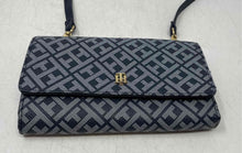 Load image into Gallery viewer, Tommy Hilfiger Womens Multicolor Monogram Print Faux Leather Crossbody Bag
