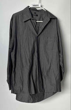 Load image into Gallery viewer, DKNY Mens Gray Cotton Long Sleeve Collared Dress Shirt Size 16 1/2

