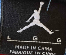 Load image into Gallery viewer, Air Jordan Mens Blue White Printed Short Sleeve Crew Neck T-Shirt Size L
