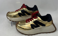 Load image into Gallery viewer, Steve Madden Womens Supercampo Gold White And Red Sneakers Shoes Size 8 M
