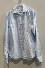 Load image into Gallery viewer, Banana Republic Mens Blue Long Sleeve Collared Fitted Dress Shirt Size Medium
