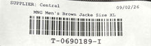 Load image into Gallery viewer, Mango Mens Brown Faux Leather Long Sleeve Slim Fit Full-Zip Biker Jacket Size XL
