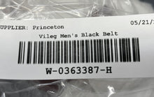 Load image into Gallery viewer, Viley Mens Black Leather Perforated Design Adjustable Pin-Buckle Dress Belt
