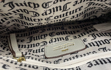 Load image into Gallery viewer, Juicy Couture Womens Gray Pebbled Leather Inner Pockets Zip Top Crossbody Bag

