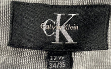 Load image into Gallery viewer, Calvin Klein Mens Gray Cotton Long Sleeve Spread Collar Dress Shirt Size 17 1/2
