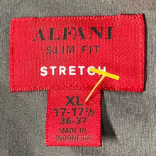 Load image into Gallery viewer, Alfani Mens Gray Stretch Long Sleeve Collared Slim Fit Dress Shirt Size XL
