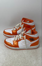 Load image into Gallery viewer, Nike Mens Jordan 1 Mid DM3531-800 Orange White Lace-Up Sneaker Shoes Size 7
