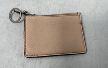 Load image into Gallery viewer, Coach Womens Peach Pebbled Leather ID &amp; Credit Card Slots Small Coin Wallet
