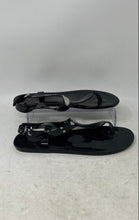 Load image into Gallery viewer, Michael Kors Womens MK Plate Black Open Toe Flat Thong Sandals Size 7M
