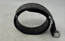 Load image into Gallery viewer, Coach Mens Black Gray Signature Print Adjustable Dress Belt One Size
