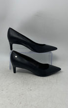 Load image into Gallery viewer, Calvin Klein Womens Black Leather Pointed Toe Kitten Pump Heels Size 7 M
