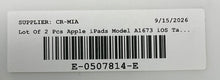Load image into Gallery viewer, Lot Of 2 Pcs Apple iPad Pro Model A1673 iOS Tablets Not Tested Locked For Parts
