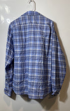 Load image into Gallery viewer, Tommy Hilfiger Mens Blue Plaid Long Sleeve Dress Shirt Size XL 17-17.5 36/37
