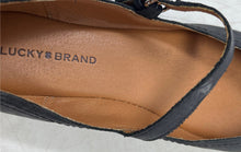 Load image into Gallery viewer, Lucky Brand Womens Cyrena Black Leather Adjustable Strap Mary Jane Flats Sz 7.5M
