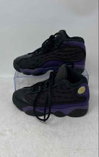 Load image into Gallery viewer, Nike Kids Air Jordan 13 Retro Black Purple Lace-Up Sneaker Shoes Size 12C
