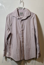 Load image into Gallery viewer, Michael Kors Mens White Printed Long Sleeve Dress Shirt Size Large
