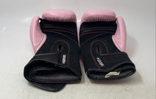 Load image into Gallery viewer, Century Womens Pink Black Adjustable Cuff Velcro MMA Kickboxing Gloves
