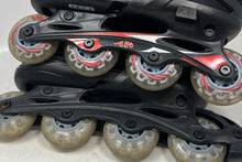 Load image into Gallery viewer, Aerowheels Unisex Kids ABEC-7 Rollerblades Black And Red Inline Skates Size 7

