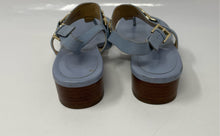 Load image into Gallery viewer, Michael Kors Womens Charlton Blue Leather Block Heel Slingback Sandals Size 9.5M
