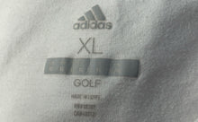 Load image into Gallery viewer, Adidas Mens White Logo Print Cotton Short Sleeve Crew Neck Golf T-Shirt Size XL
