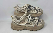 Load image into Gallery viewer, Zara Mens White Beige Round Toe Low Top Lace-Up Sneakers Shoes Size 43
