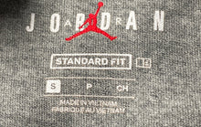 Load image into Gallery viewer, Jordan Mens Gray Cotton Chest Logo Short Sleeve Crew Neck Pullover T-Shirt Sz S

